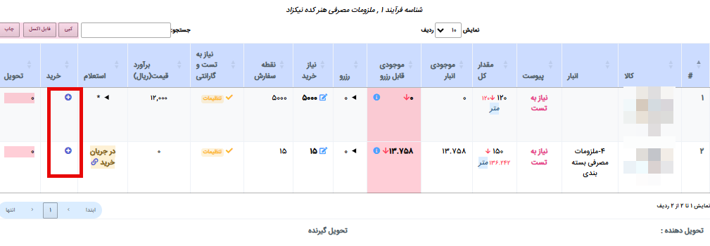 افزودن قیمت خرید